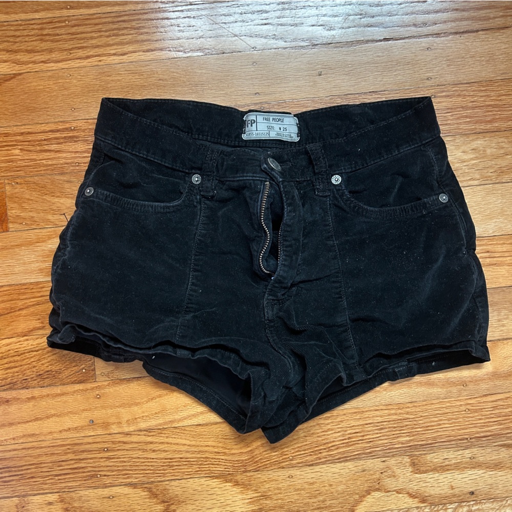 Free People Midnight Black Jean Shorts